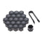 Mtsooning 20PCS Wheel Lug Nut Caps, 19mm Gray Wheel Bolt Head Covers, Hexagonal Plastic Tire Bolt Protector with Removal Tool for Cars...