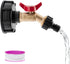 IBC Tote Adapter IBC Tote Fittings 275-330 Gallon Water Tank Adapter 2" Coarse Thread IBC Tote Valve & Lead-Free Brass Hose Faucet Valve and Garde...