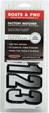 Hardline Products Series 300 Factory Matched 3-Inch Boat & PWC Registration Number Kit, White/Black - WHBKG300...