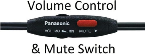 Panasonic Comfort Fit Headset for TCA Series Cordless Landline Phones, Foldable Headset with Flexible Noise-Cancelling Microphone and Volume Contr...