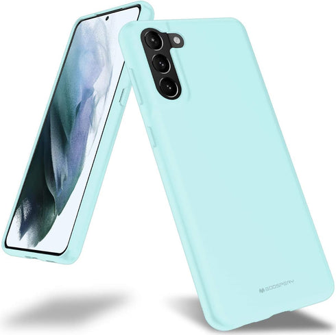 GOOSPERY Soft Feeling Jelly for Galaxy S21 Plus Case (6.7 inches) Silky Slim Bumper Case Cover (Mint)...