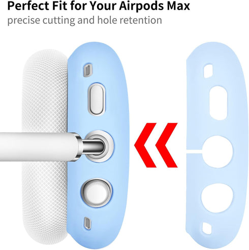 AIRSPO Airpods Max Case Cover, Silicone Case Cover for AirPods Max Headphones, Anti-Scratch Ear Pad Cover/Headband Cover for Apple AirPods Max, Ai...