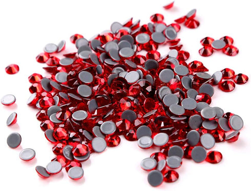 Dowarm Hotfix Crystal Rhinestones, Hot Fix Crystals for Crafts Clothes, Flatback Glass Crystal for Decoration, Round Gems (Siam/Red, SS30 288PCS)...