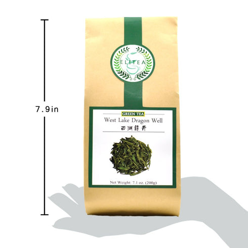 ELITEA Green Tea Loose leaf Quality Dragon Well Xi Hu Long Jing China Famous Green Tea Bulk 7.1 Ounce...
