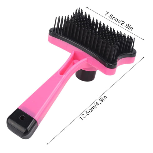GLOGLOW Pet Grooming Brush, Self Cleaning Slicker Brush Short and Long Hair Shedding Brush for Dogs Cats Gently Removes Loose Undercoat(Rose Red) ...