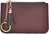 Coin Purse Change Wallet Pouch Leather Card Holder with Key Chain Tassel Zip(Burgundy)...