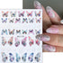 5D Aurora Butterfly Nail Stickers for Women Cartoon Butterfly Nail Art Stickers for Nail Designs Embossed Butterfly Stickers for Nails Design Rose...