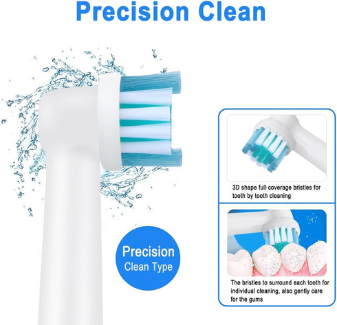 Electric Toothbrush Replacement Heads Refills Compatible with Oral B - Precision Clean Replacement Toothbrush Heads for Oral Gentle & Effective Cl...