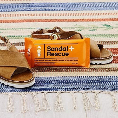SandalRescue All-Natural Cleaning Wipes. Remove Dirt & Oil Footprints and Clean Sandals All Over. Re-sealable Pack of 15 Wipes...
