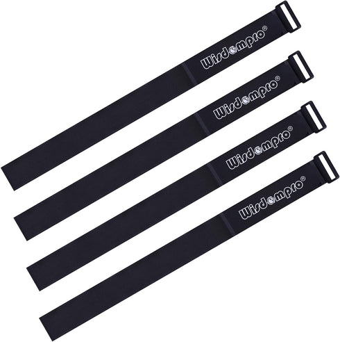 Extra Large 4 Pack 2 x 48 Inches Hook and Loop Strap, Reusable Fastening Cable Tie Down Straps by Wisdompro - Reusable, Durable Functional Cinch C...