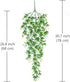 Artificial Hanging Vine, Sweet Potato Leaves Plastic Plants Greenery Faux Ivy Garland Fake Plant UV Resistant for Indoor Outdoor Garden Door Wall ...
