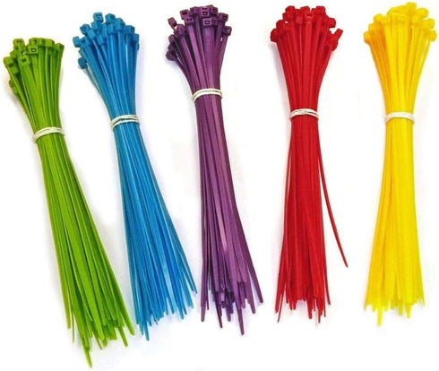 6 Inch Brown Zip Ties (100 Pieces), 40lb Strength, Nylon Cable Wire Ties...