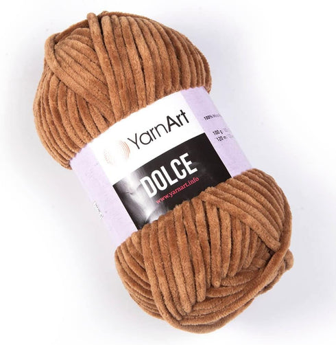 Yarnart Dolce Yarn by yarnart Soft Chenille Velvet Super Bulky Yarn Blanket amigurumi Crochet Yarn 100 gram (3.53 oz) 131 Yards (765)...