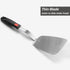 Stainless Steel Flexible Spatula Solid Turner, XiaoZu Thin Metal Spatula for Cast Iron Skillet, Thin Blade and Heat Resistant Silicone Handle, Gre...