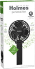 HOLMES 4" Portable, Handheld, Personal or Desk Fan, 3 Speeds, Rechargeable battery, USB-C Charging Cable, 180° Adjustable Head, Lightweight, Compa...
