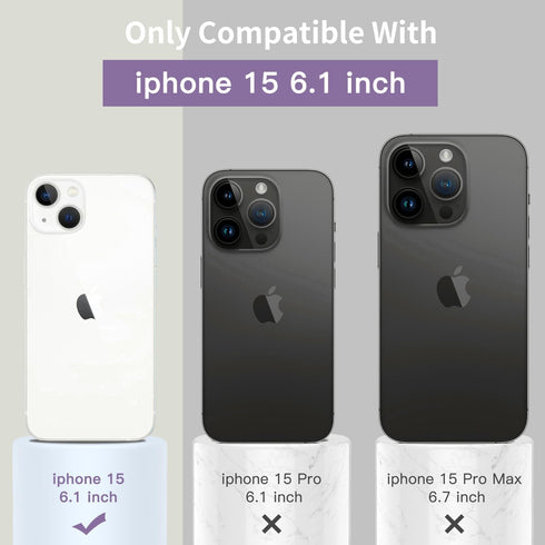 DEENAKIN Designed for iPhone 15 Case with Screen Protector - Enhanced Camera Protection - Smooth Baby Skin-like Feel Silicone Cover - Slim Fit Pro...