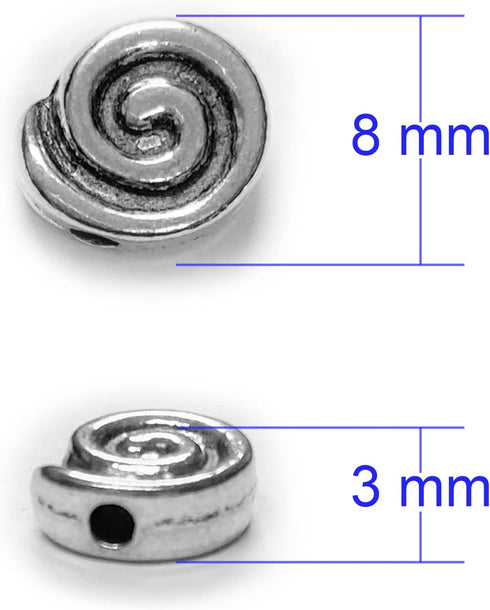 Tibetan Silver Spacer Beads for Jewelry Making Flat Beads for Jewelry Making Supplies for Adults Small Seed Beads for Necklace Earring Bead Bracel...