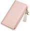 SUMGOGO Slim Wallet for Women Long Tassel Zipper Clutch Purse Handbag Card Case Wallet (Pink)...