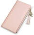 SUMGOGO Slim Wallet for Women Long Tassel Zipper Clutch Purse Handbag Card Case Wallet (Pink)...