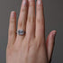 TwoBirch Halo Cushion Asscher Cut Prong Set Engagement Ring in 18k White Gold Plated Sterling Silver and CZ...