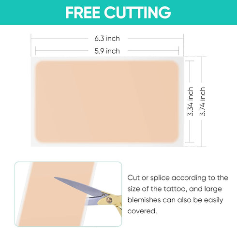 Tattoo Cover Up Tape, Ultra Thin Patch for Tattoo Scar and Birthmarks, Invisible Waterproof Skin Tone Concealer Sticker, Ultra Thin Patch for Tatt...