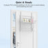 Coat Rack, Over The Door Hanger with Mesh Basket, Detachable Storage Shelf for Towels, Hats, Handbags, Coats (White)...