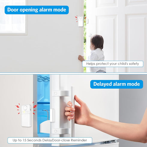 AMIR Door Window Alarm 3 Pack - Home Security Sensor with Windows Open Alarms - Pool Alarm for Kids Safety - Keep Your Home Safe...