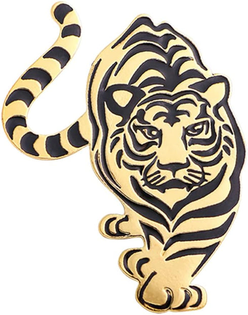 Tiger Shape Brooch Animals Design Breastpin Jewelry Clothes Breastpin Chic Pendant 2022 New Year for Men Women...