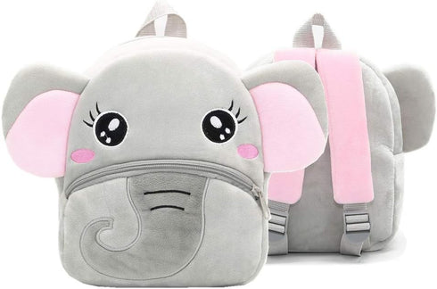 NICE CHOICE Cute Toddler Backpack Toddler Bag Plush Animal Cartoon Mini Travel Bag for Baby Girl Boy 2-6 Years(Grey Elephant)...