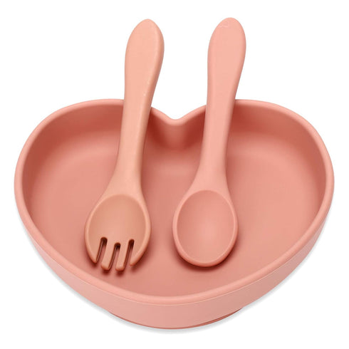 Suction Plate, Socub Silicone Plate for Baby and Toddler, Unbreakable Non-Slip Kids Plates with Spoon and Fork, BPA Free, Dishwasher and Microwave...
