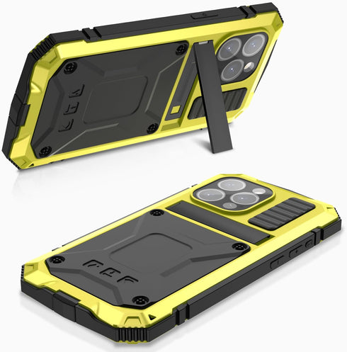 for iPhone 15 Pro Max Case, Life Waterproof Shockproof Hard Case Aluminum Metal Gorilla Glass Military Heavy Duty Sturdy Protector Cover for iPhon...