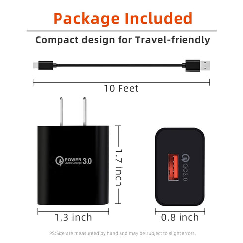 10FT Charger for Motorola G 5G/G Stylus 5G 2022/2023,Razr/Razr+ 2023,G Power 5G 2023/2024,Mote Edge 2021/2022, Moto Z4/Z3/Z2/Z,G Play,G Pure,One A...