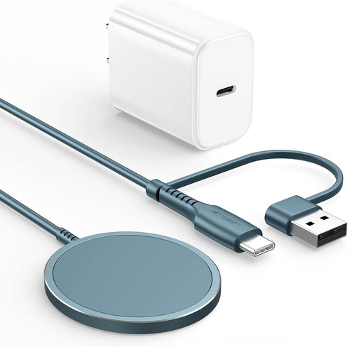 JSAUX Magnetic Wireless Charger Compatible with MagSafe Charger/iPhone 15 / iPhone 15 Pro/iPhone 15 Plus/iPhone 15 Pro Max/iPhone 14 13 12, Mag Ch...