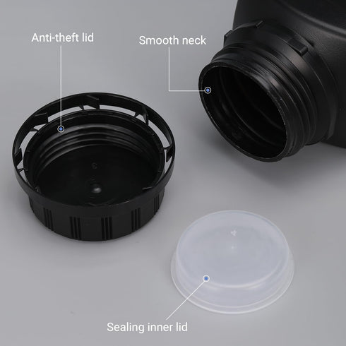 16.9oz/5Pcs Plastic Lab Chemical Reagent Bottles, Square Sample Storage Container, Plastic Chemical Container Bottle with Anti-theft Cap, Wide Mou...