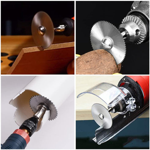 Cutting Wheel Set 46Pcs for Rotary Tool, HSS Cutting Wheels 6Pcs, Diamond Cutting Discs 10 Pcs and Resin Circular Saw Blades 30Pcs with 1/8" Shank...