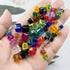 100pcs 8mm Crystal Glass Cube Beads Square Glass Beads Crystal Spacer Beads for Bracelets Necklace Earring DIY Jewelry Making Craft(Rose Red)...