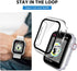 2 Pack L?K Case for Apple Watch 44mm SE/Series 6/5/4 Built-in Tempered Glass Screen Protector,All-Around Ultra Thin Bumper Full Cover Hard PC Prot...