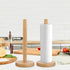 Bamboo Paper Towel Holder,DNIEBW Kitchen Paper Holder Countertop Stand up Towels Roll Stand Organizer Simply Standing Countertop Wooden Paper Fits...