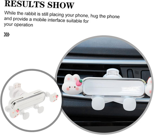 Rabbit Stand Smartphone Stand Vent Car Phone Holder Car Trim Magnetic Phone Holder Phone Holder for Car Vent Car Vent Phone Grips Phone Holder for...