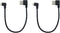 CERRXIAN 9Inch Micro USB Cable Combo Left Angle Micro USB 5 Pin Male to USB 2.0 Type A Right Angle Male Data Sync and Charge Cable (Black)(2-Pack,...