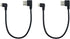 CERRXIAN 9Inch Micro USB Cable Combo Left Angle Micro USB 5 Pin Male to USB 2.0 Type A Right Angle Male Data Sync and Charge Cable (Black)(2-Pack,...