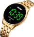 Touch Screen Digital LED Watch Green Highlight Backlight Stainless Steel WatchBand Waterproof Casual Sport Mens Womens Boys Watch...