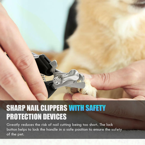 Dog Nail Grinder with LED Light, 2 Speeds Pet Dog Cat Nail Trimmers and Nail Clippers Set Low-Noise Rechargeable Pet Nail Grinder with 2 Grinding ...