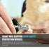 Dog Nail Grinder with LED Light, 2 Speeds Pet Dog Cat Nail Trimmers and Nail Clippers Set Low-Noise Rechargeable Pet Nail Grinder with 2 Grinding ...