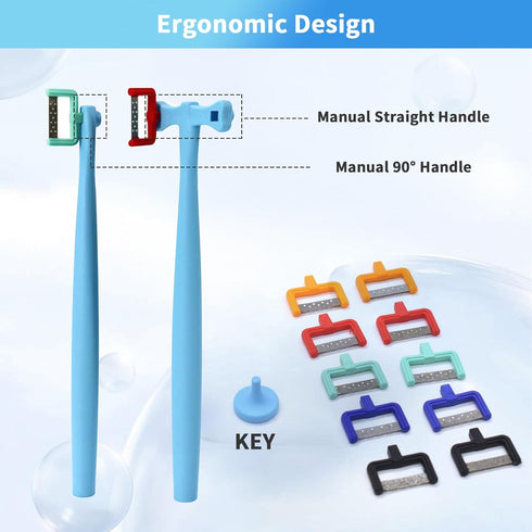 Complete IPR Kit for Orthodontic Treatment, Interproximal Enamel Reduction Set with Manual Handpiece and Assorted Polishing Strips | Dental Tool f...