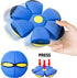 FlidRunest 2PCS Pet Toy Flying Saucer Ball, Flying Saucer Ball Dog Toy with 3 Light for Interactive Dog,Cats, Children's Foot Ball,Outdoor Games,C...