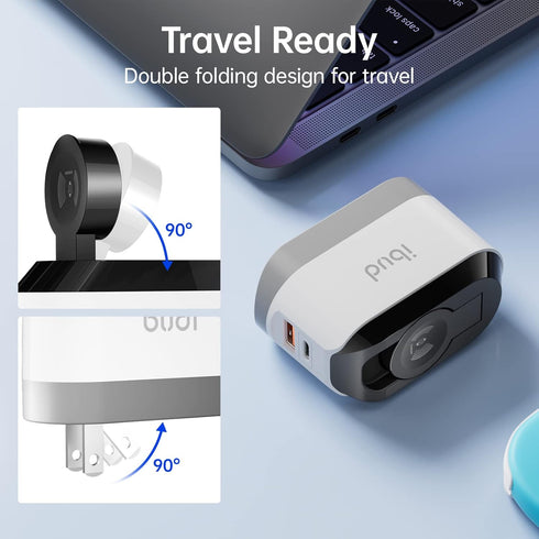 BUDI iPhone Fast Charger with Foldable Apple Watch Wireless Charging USB PD 38W Wall Charge Travel Charger for Apple Watch Block Wall Charger iPho...