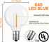 16 Pack G40 LED Replacement Light Bulbs, G40 Clear Globe Shatterproof Replacement Bulbs for Outdoor String Lights, Waterproof G40 Blubs for Garden...