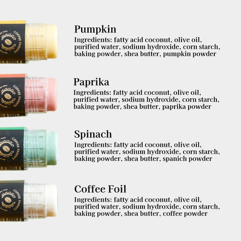Vegan Dish Soap Bar (Pack of 4) | Eco-friendly Dishwashing soap bar Travel mini size (4.58 oz) | Organic Ingredients- Pumpkin, Spinach, Paprika, C...