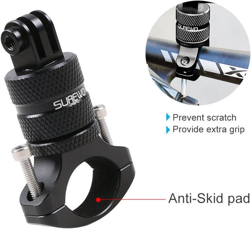 SUREWO Bike Mount for GoPro Hero 12/11/10/9/8/7/6/5 Black,GoPro Max,Camera Aluminum Bicycle Motorcycle Handlebar Mount Compatible with DJI Osmo Ac...